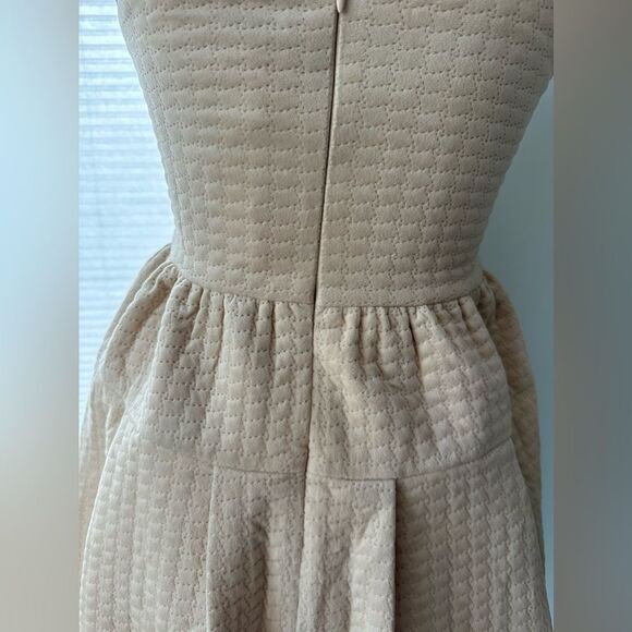NWT Off-white cream Quilted Velvet Jumper Baby Doll Mini Dress size XS - Picture 9 of 9